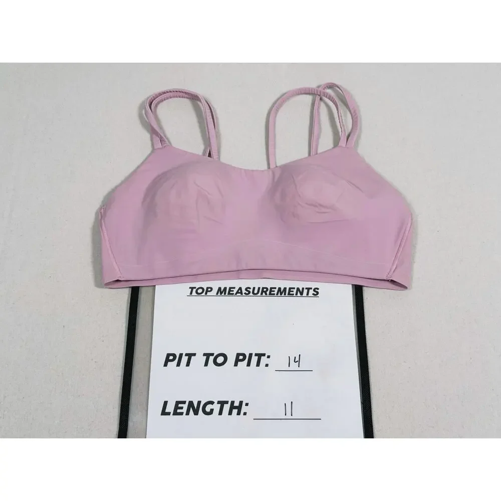 Lululemon Like a Cloud Light Support Bra B/C Cup Size 10 Rose Blush Yoga Pilates